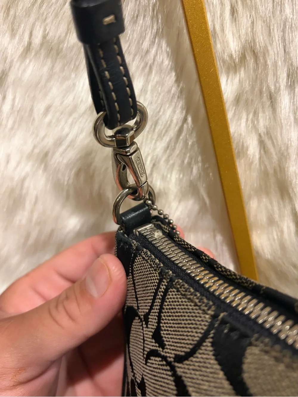 Vintage Coach 6094 Y2k signature Demi pouch bag